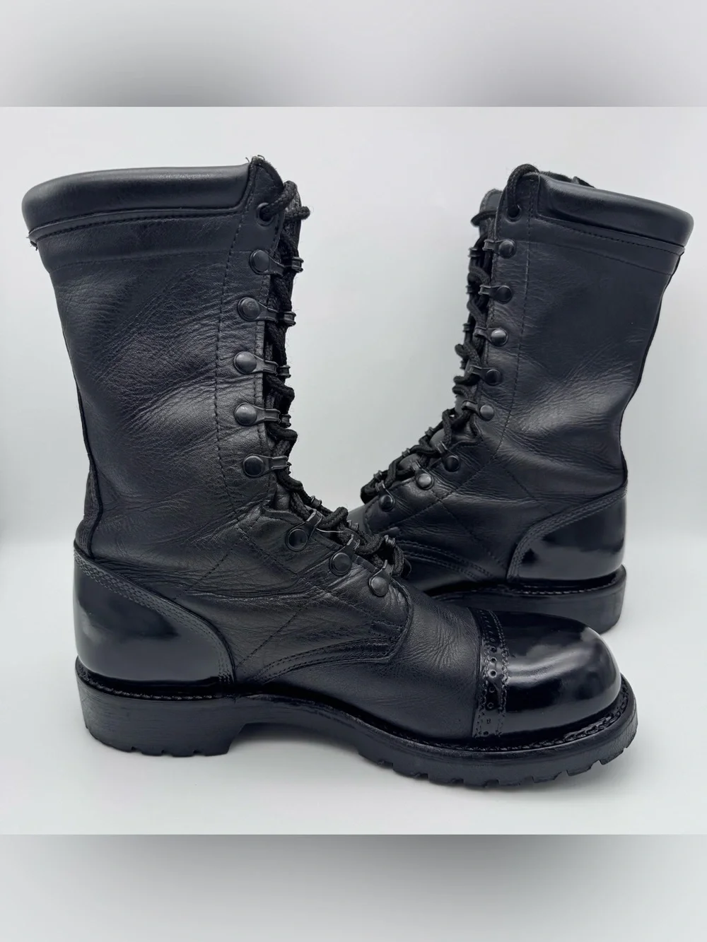 Corcoran 1520 Jump Boots Black Leather Military Combat Men 9.5 M Made In USA